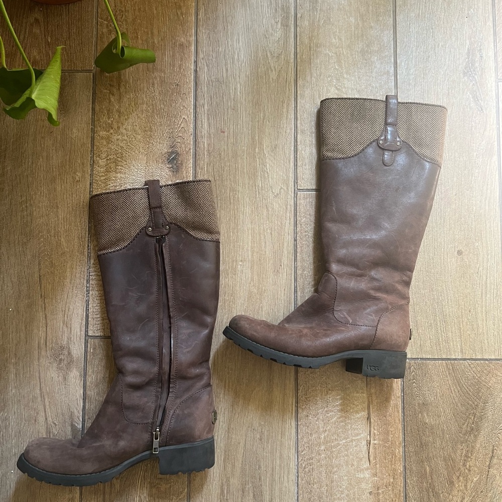UGG Brown Leather Boots